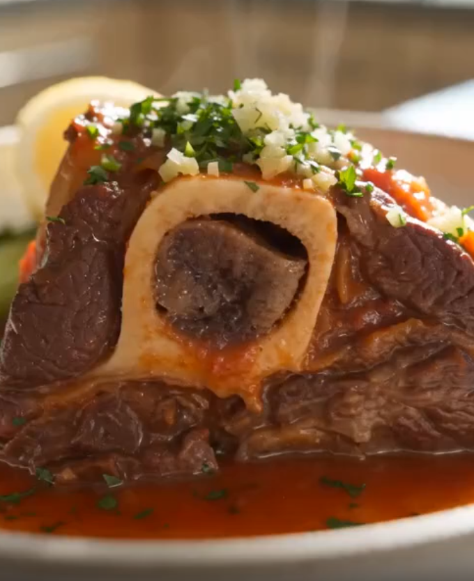 Classic Osso Buco alla Milanese with Fresh Citrus Gremolata preparation 1